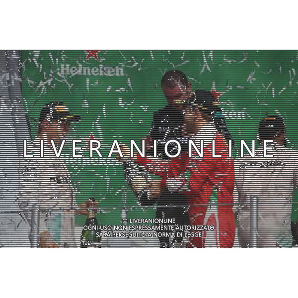 1st place Lewis Hamilton (GBR) Mercedes AMG F1 W07 , 2nd Nico Rosberg (GER) Mercedes AMG Petronas F1 W07 and 3rd Sebastian Vettel (GER) Scuderia Ferrari SF16-H. 30.10.2016. Formula 1 World Championship, Rd 19, Mexican Grand Prix, Mexico City, Mexico, Race Day. / AGENZIA ALDO LIVERANI SAS - ITALY ONLY EDITORIAL USE ONLY