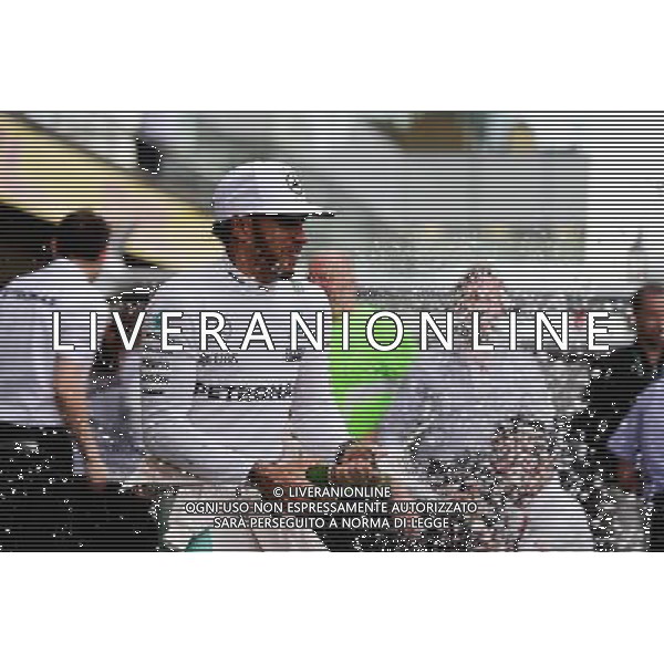 Race winner Lewis Hamilton (GBR) Mercedes AMG F1 celebrates with the team. 30.10.2016. Formula 1 World Championship, Rd 19, Mexican Grand Prix, Mexico City, Mexico, Race Day. s / AGENZIA ALDO LIVERANI SAS - ITALY ONLY EDITORIAL USE ONLY