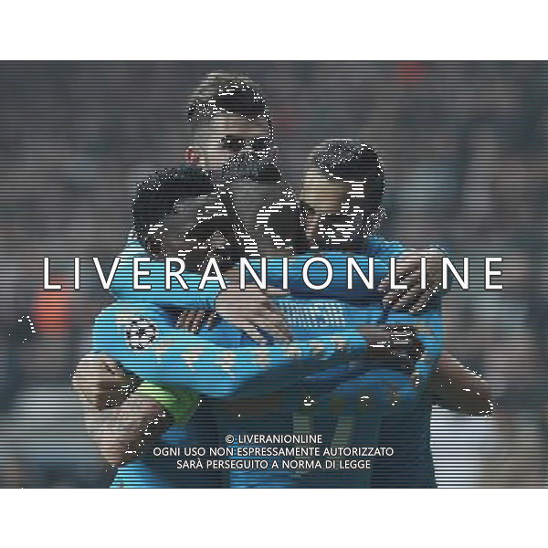 UEFA Champions League Group B match between Besiktas and Napoli at Vodafone Arena in Istanbul , Turkey ,November 01 , 2016. Final Score : Besiktas 1 - Napoli 1 Pictured Napoli players celebrates for Marek Hamsik \' s goal. LIGA MISTRZOW PILKA NOZNA SEZON 2016/2017 FOT.SESKIM PHOTO/NEWSPIX.PL POLAND, TURKEY, GERMANY, AUSTRIA AND UK OUT !!! --- Newspix.pl AG ALDO LIVERANI SAS ONLY ITALY *** Local Caption *** www.newspix.pl mail us: info@newspix.pl call us: 0048 022 23 22 222 --- Polish Picture Agency by Ringier Axel Springer Poland