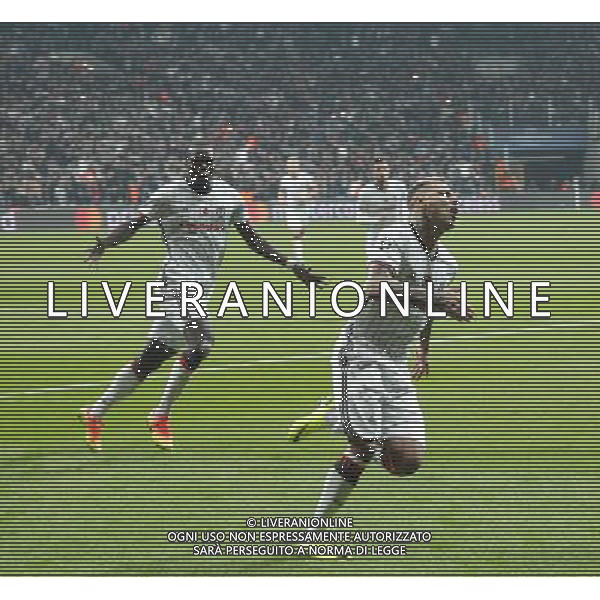 UEFA Champions League Group B match between Besiktas and Napoli at Vodafone Arena in Istanbul , Turkey ,November 01 , 2016. Final Score : Besiktas 1 - Napoli 1 Pictured Ricardo Quaresma and Vincent Aboubakar of Besiktas celebrates after the Quaresma penalty goal. LIGA MISTRZOW PILKA NOZNA SEZON 2016/2017 FOT.SESKIM PHOTO/NEWSPIX.PL POLAND, TURKEY, GERMANY, AUSTRIA AND UK OUT !!! --- Newspix.pl AG ALDO LIVERANI SAS ONLY ITALY *** Local Caption *** www.newspix.pl mail us: info@newspix.pl call us: 0048 022 23 22 222 --- Polish Picture Agency by Ringier Axel Springer Poland