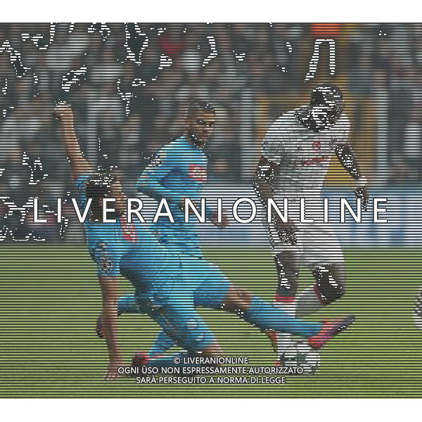 UEFA Champions League Group B match between Besiktas and Napoli at Vodafone Arena in Istanbul , Turkey ,November 01 , 2016. Pictured Elseid Hysaj of Napoli and Vincent Aboubakar (R) of Besiktas. LIGA MISTRZOW PILKA NOZNA SEZON 2016/2017 FOT.SESKIM PHOTO/NEWSPIX.PL POLAND, TURKEY, GERMANY, AUSTRIA AND UK OUT !!! --- Newspix.pl AG ALDO LIVERANI SAS ONLY ITALY *** Local Caption *** www.newspix.pl mail us: info@newspix.pl call us: 0048 022 23 22 222 --- Polish Picture Agency by Ringier Axel Springer Poland