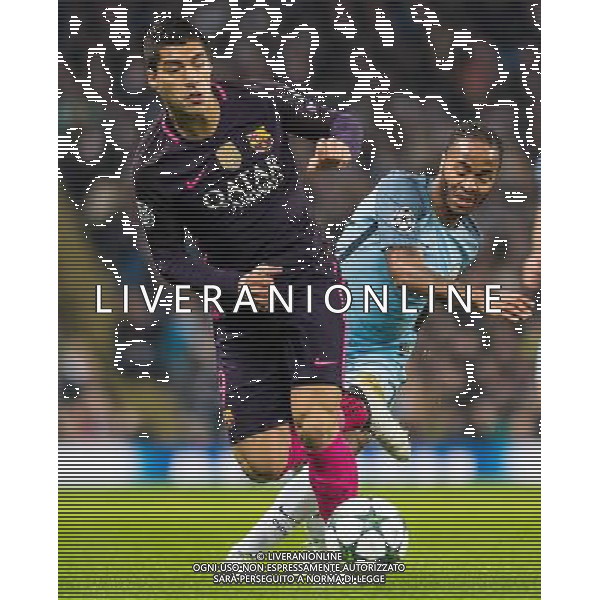 2016.11.01 Manchester Pilka nozna Liga Mistrzow sezon 2016/2017 Manchester City - FC Barcelona N/z Luis Suarez Raheem Sterling Foto Sebastian Frej / PressFocus/NEWSPIX.PL 2016.11.01 Manchester Football Champions League season 2016/2017 Manchester City - FC Barcelona Luis Suarez Raheem Sterling Credit: Sebastian Frej / PressFocus --- Newspix.pl AG ALDO LIVERANI SAS ONLY ITALY *** Local Caption *** www.newspix.pl mail us: info@newspix.pl call us: 0048 022 23 22 222 --- Polish Picture Agency by Ringier Axel Springer Poland