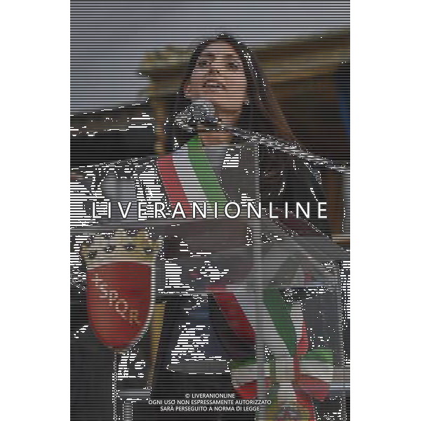 La sindaca di Roma Virginia Raggi partecipa alla presentazione della Sala del treno di Pio IX Roma - Musei Capitolini Centrale Montemartini 03.11.2016 - nella foto: Virginia Raggi /Ph.Corradetti / AG. ALDO LIVERANI SAS / AGENZIA ALDO LIVERANI SAS