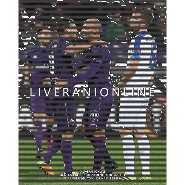 UEFA Europa League 2016/2017 Fase a Gironi Gruppo J Firenze - 03.11.2016 Fiorentina-Liberec Nella Foto:cristoforo esultanza dopo il gol con borja valero /Ph.Vitez-Ag. Aldo Liverani
