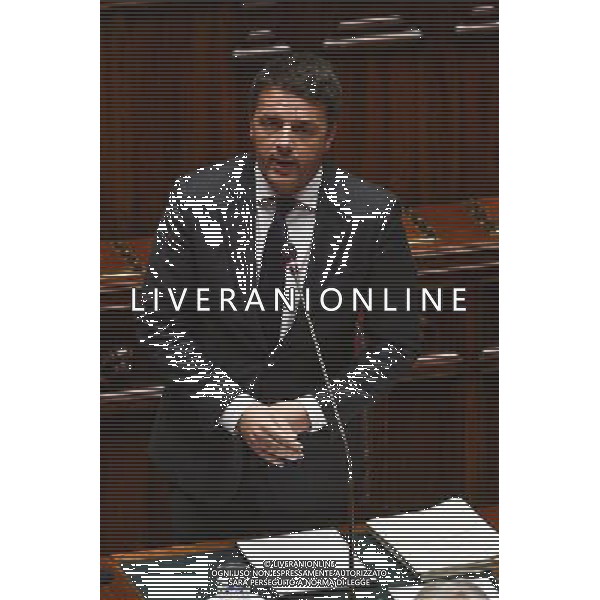 Roma - 09.11.2016 - Camera dei Deputati - Informativa urgente del Presidente del Consiglio dei ministri sui recenti eventi sismici che hanno colpito il Centro Italia - nella foto: Matteo Renzi / Ph. Corradetti-Ag Aldo Liverani