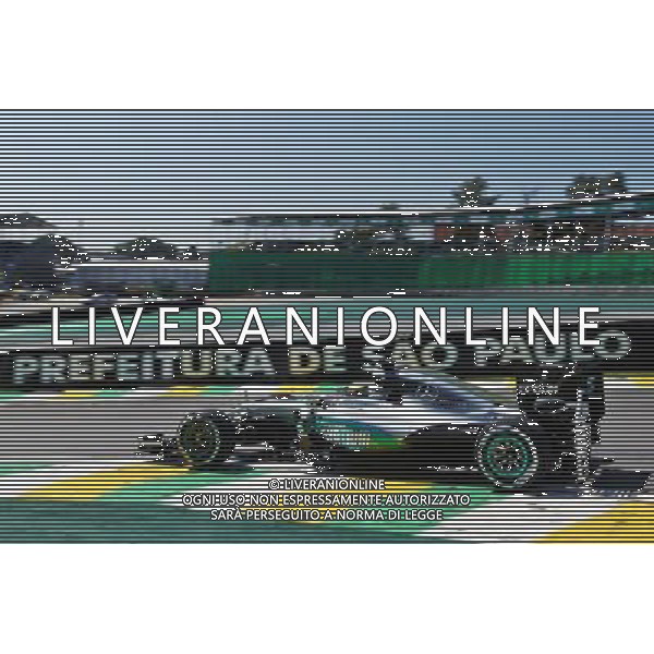 Lewis Hamilton (GBR) Mercedes AMG F1 W07 Hybrid with sensor equipment on the rear diffuser. 11.11.2016. Formula 1 World Championship, Rd 20, Brazilian Grand Prix, Sao Paulo, Brazil, Practice Day. /AGENZIA ALDO LIVERANI SAS - ITALY ONLY EDITORIAL USE ONLY - Gp Brasile Prove Libere