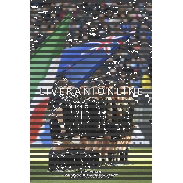Rugby Test Match 2016 - Roma - 12.11.2016 - Stadio Olimpico - Italia vs All Blacks - nella foto: La Nuova Zelanda / Ph. Corradetti - AG. ALDO LIVERANI SAS