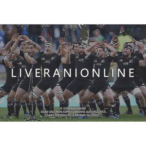 Rugby Test Match 2016 - Roma - 12.11.2016 - Stadio Olimpico - Italia vs All Blacks - nella foto: Haka / Ph. Corradetti - AG. ALDO LIVERANI SAS