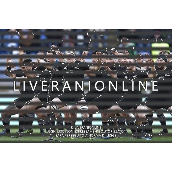 Rugby Test Match 2016 - Roma - 12.11.2016 - Stadio Olimpico - Italia vs All Blacks - nella foto: Haka / Ph. Corradetti - AG. ALDO LIVERANI SAS