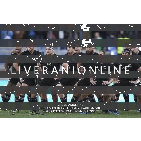 Rugby Test Match 2016 - Roma - 12.11.2016 - Stadio Olimpico - Italia vs All Blacks - nella foto: Haka / Ph. Corradetti - AG. ALDO LIVERANI SAS