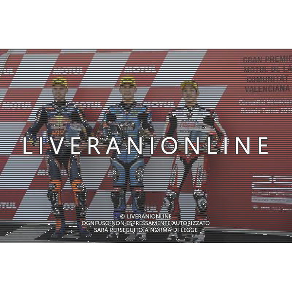 12.11.2016. Circuito Ricardo Tormo, Valenzia, Spagna.Brad Binder, Aron Canet, Hiroki Ono. ©PIAZZOLLA/AGENZIA ALDO LIVERANI SAS