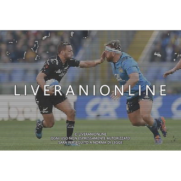 Rugby Test Match 2016 - Roma - 12.11.2016 - Stadio Olimpico - Italia vs All Blacks - nella foto: Aaron Cruden e Andrea Lovotti / Ph. Corradetti - AG. ALDO LIVERANI SAS