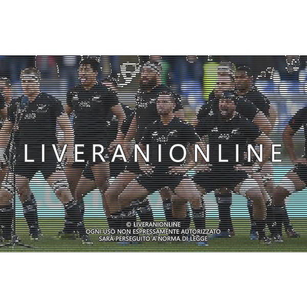 Rugby Test Match 2016 - Roma - 12.11.2016 - Stadio Olimpico - Italia vs All Blacks - nella foto: La danza Haka / Ph. Corradetti - AG. ALDO LIVERANI SAS
