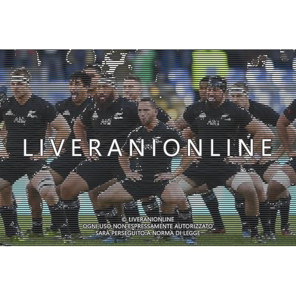 Rugby Test Match 2016 - Roma - 12.11.2016 - Stadio Olimpico - Italia vs All Blacks - nella foto: La danza Haka / Ph. Corradetti - AG. ALDO LIVERANI SAS