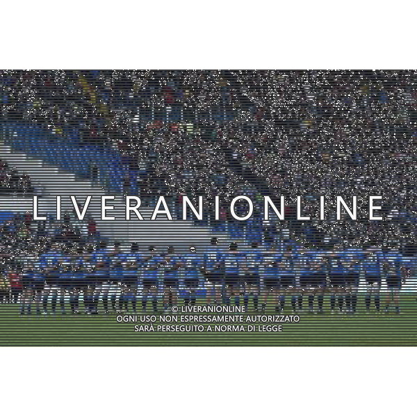 Rugby Test Match 2016 - Roma - 12.11.2016 - Stadio Olimpico - Italia vs All Blacks - nella foto: Gli azzurri osservano la danza Haka / Ph. Corradetti - AG. ALDO LIVERANI SAS