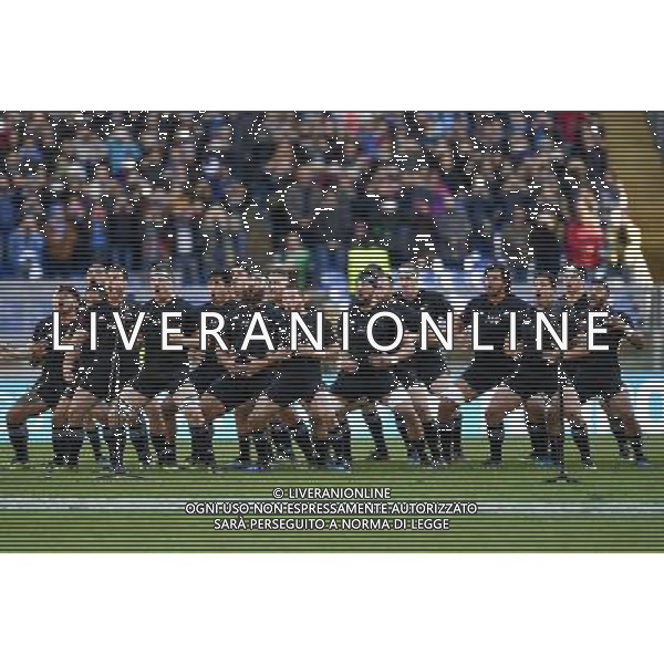 Rugby Test Match 2016 - Roma - 12.11.2016 - Stadio Olimpico - Italia vs All Blacks - nella foto: La danza Haka / Ph. Corradetti - AG. ALDO LIVERANI SAS