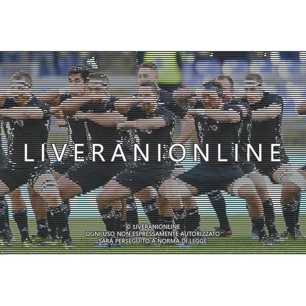 Rugby Test Match 2016 - Roma - 12.11.2016 - Stadio Olimpico - Italia vs All Blacks - nella foto: La danza Haka / Ph. Corradetti - AG. ALDO LIVERANI SAS