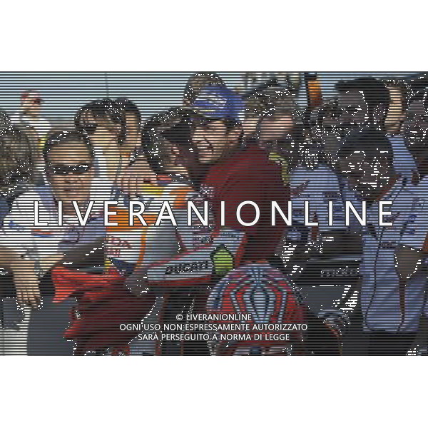 13.11.2016. Circuito Ricardo Tormo, Valencia, Spagna.Marc Marquez e Andrea Iannone. FOTO G PIAZZOLLA-AG ALDO LIVERANI SAS