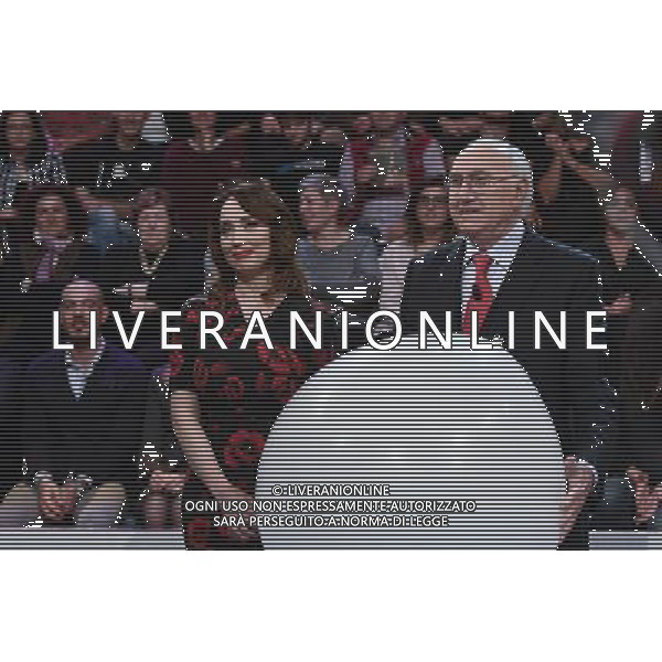 Trasmissione TV \' Domenica In \' Roma - 13.11.2016 - Studi Rai Cinecitta\' - nella foto: Pippo Baudo e Chiara Francini /Ph.Corradetti-Ag Aldo Liverani