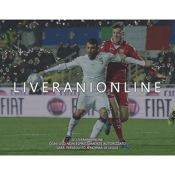 Amichevole Under 21 Bergamo - 14.11.2016 Italia-Danimarca Nella Foto:petagna banggaard /Ph.Vitez-Ag. Aldo Liverani