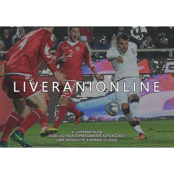 Amichevole Under 21 Bergamo - 14.11.2016 Italia-Danimarca Nella Foto:petagna prova il tiro /Ph.Vitez-Ag. Aldo Liverani