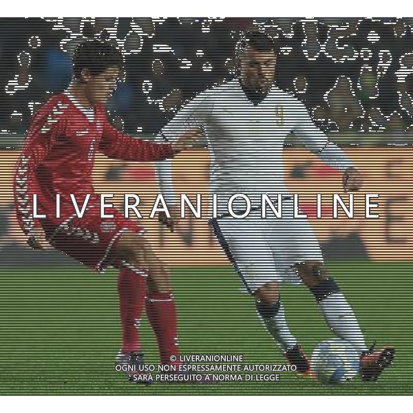 Amichevole Under 21 Bergamo - 14.11.2016 Italia-Danimarca Nella Foto:petagna norgaard /Ph.Vitez-Ag. Aldo Liverani