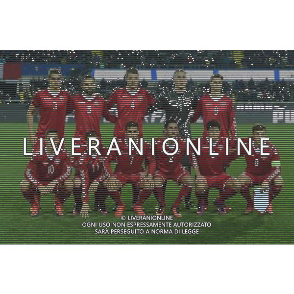 Amichevole Under 21 Bergamo - 14.11.2016 Italia-Danimarca Nella Foto:Danimarca Squadra Formazione Hojbjerg,Holst,Maxso,Banggaard,Blabjerg,Norgaard,Hjulsager,Vigen,Junker,Nielsen,Borsting /Ph.Vitez-Ag. Aldo Liverani