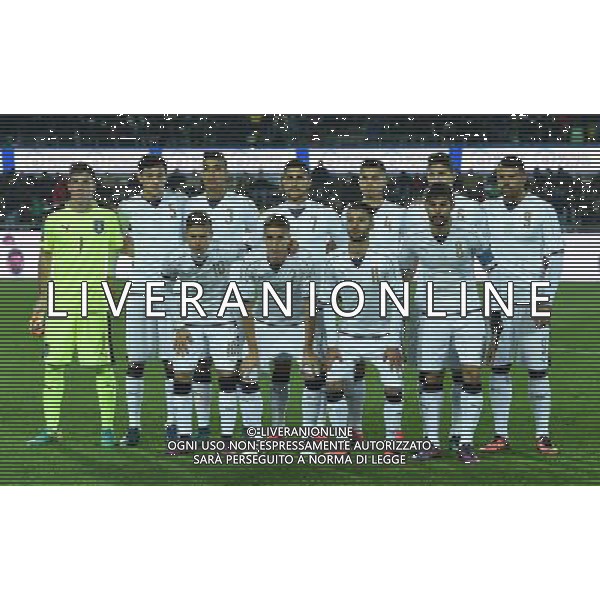Amichevole Under 21 Bergamo - 14.11.2016 Italia-Danimarca Nella Foto:Italia Squadra Formazione Cragno,Conti,Masina,Grassi,Ferrari,Caldara,Pellegrini,Benassi,Petagna,Ricci,Garritano /Ph.Vitez-Ag. Aldo Liverani