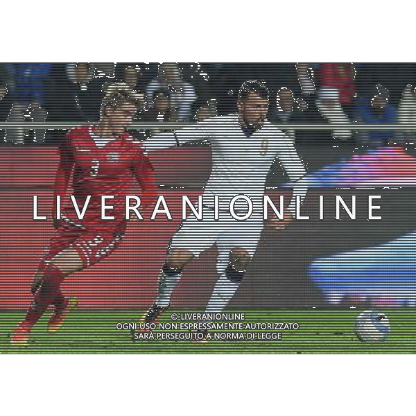 Amichevole Under 21 Bergamo - 14.11.2016 Italia-Danimarca Nella Foto:Petagna Andrea-Maxso Andreas /Ph.Vitez-Ag. Aldo Liverani