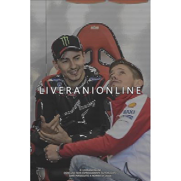 15.11.2016.Circuito Ricardo Tormo, Valencia, Spagna.Jorge Lorenzo e Casey Stoner (Ducati) Â©PIAZZOLLA / AGENZIA ALDO LIVERANI SAS - Prima giornata dei test post stagionali di Valencia Spagna - 15.11.2016