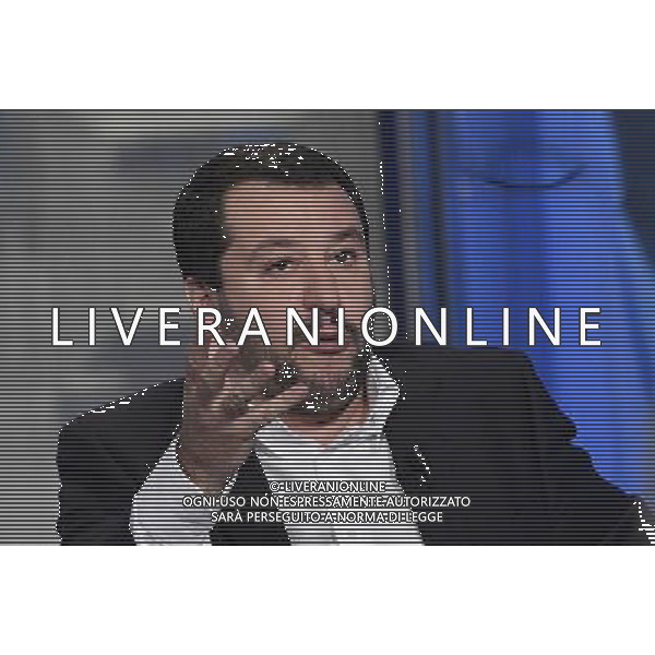 Trasmissione TV \' Porta a Porta \' Roma - 16.11.2016 - Studi RAI Teulada - nella foto: Matteo Salvini /Ph.Corradetti-Ag Aldo Liverani / AGENZIA ALDO LIVERANI SAS