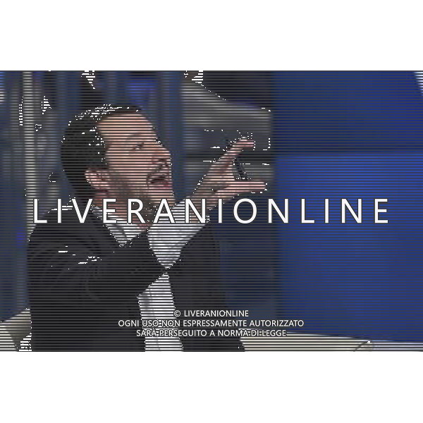 Trasmissione TV \' Porta a Porta \' Roma - 16.11.2016 - Studi RAI Teulada - nella foto: Matteo Salvini /Ph.Corradetti-Ag Aldo Liverani / AGENZIA ALDO LIVERANI SAS