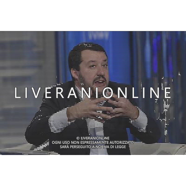 Trasmissione TV \' Porta a Porta \' Roma - 16.11.2016 - Studi RAI Teulada - nella foto: Matteo Salvini /Ph.Corradetti-Ag Aldo Liverani / AGENZIA ALDO LIVERANI SAS