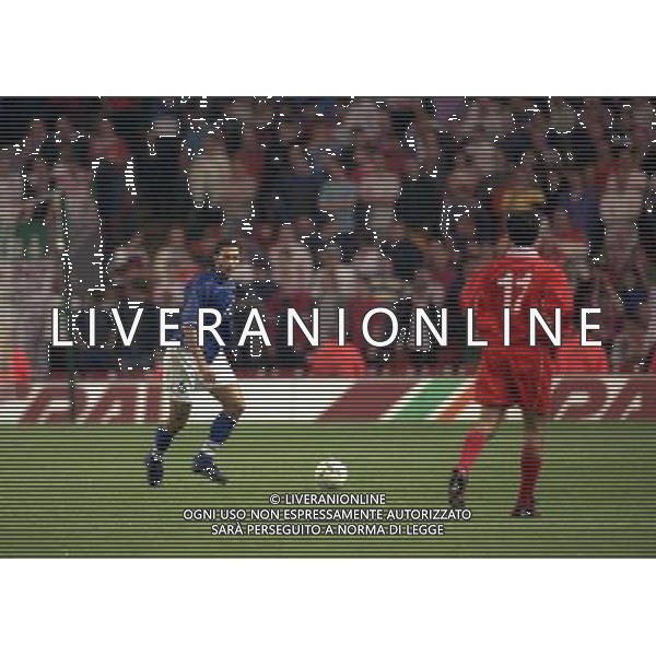 04-09-1998 ANFIELD LIVERPOOL- GALLES ITALIA NELLA FOTO MARK IULIANO AG ALDO LIVERANI SAS 