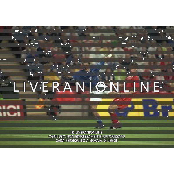 04-09-1998 ANFIELD LIVERPOOL- GALLES ITALIA NELLA FOTO GOAL DIEGO FUSER AG ALDO LIVERANI SAS