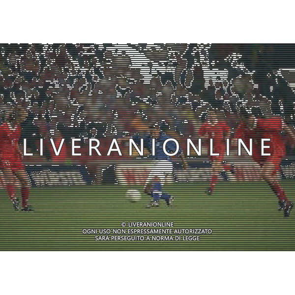 04-09-1998 ANFIELD LIVERPOOL- GALLES ITALIA NELLA FOTO ROBERTO BAGGIO AG ALDO LIVERANI SAS