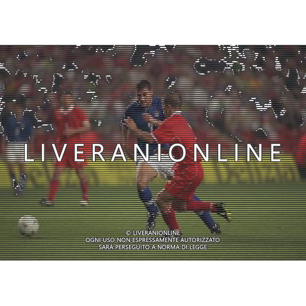 04-09-1998 ANFIELD LIVERPOOL- GALLES ITALIA NELLA FOTO CHRISTIAN VIERI AG ALDO LIVERANI SAS
