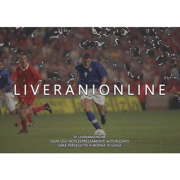 04-09-1998 ANFIELD LIVERPOOL- GALLES ITALIA NELLA FOTO CHRISTIAN VIERI AG ALDO LIVERANI SAS