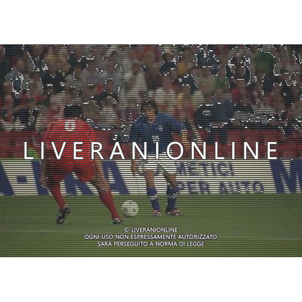 04-09-1998 ANFIELD LIVERPOOL- GALLES ITALIA NELLA FOTO ALESSANDRO DEL PIERO AG ALDO LIVERANI SAS