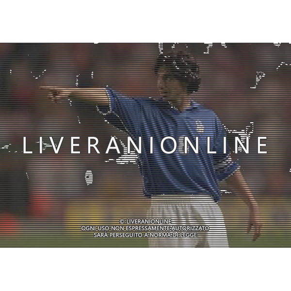 04-09-1998 ANFIELD LIVERPOOL- GALLES ITALIA NELLA FOTO DEMETRIO ALBERTINI AG ALDO LIVERANI SAS