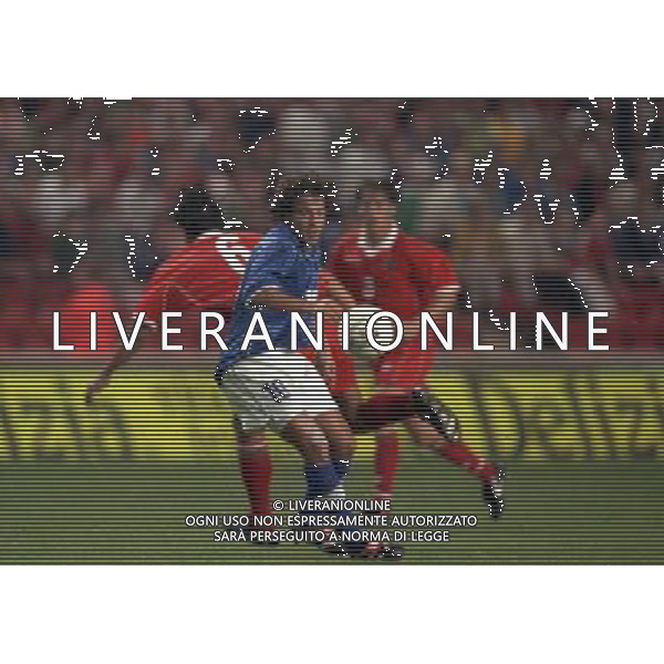 04-09-1998 ANFIELD LIVERPOOL- GALLES ITALIA NELLA FOTO ALESSANDRO DEL PIERO AG ALDO LIVERANI SAS