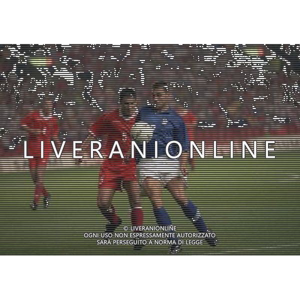 04-09-1998 ANFIELD LIVERPOOL- GALLES ITALIA NELLA FOTO CHRISTIAN VIERI AG ALDO LIVERANI SAS