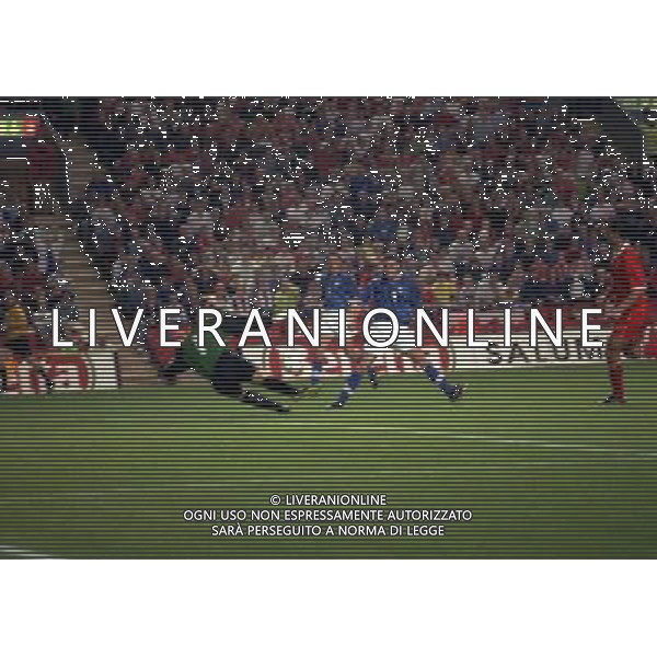 04-09-1998 ANFIELD LIVERPOOL- GALLES ITALIA NELLA FOTO GOAL CHRISTIAN VIERI AG ALDO LIVERANI SAS