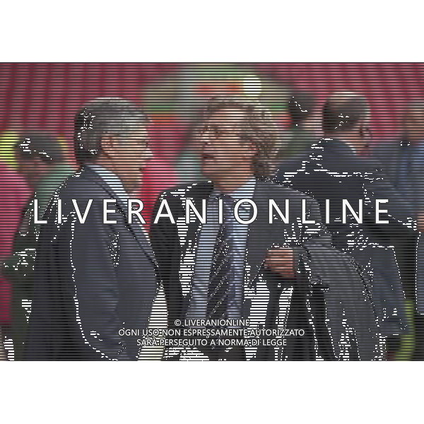 04-09-1998 ANFIELD LIVERPOOL- GALLES ITALIA NELLA FOTO LUCIANO NIZZOLA E ANTONELLO VALENTINI AG ALDO LIVERANI SAS 