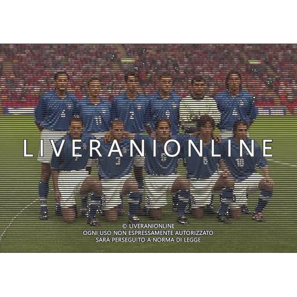 04-09-1998 ANFIELD LIVERPOOL- GALLES ITALIA NELLA FOTO FORMAZIONE NAZIONALE ITALIANA DA SIN MARK IULIANO-EUSEBIO DI FRANCESCO-CHRISTIAN PANUCCI-CHRISTIAN VIERI-ANGELO PERUZZI-DINO BAGGIO SED SIN DIEGO FUSER-GIANLUCA PESSOTTO-FABIO CANNAVARO-DEMETRIO ALBERTINI-ALESSANDRO DEL PIERO AG ALDO LIVERANI SAS