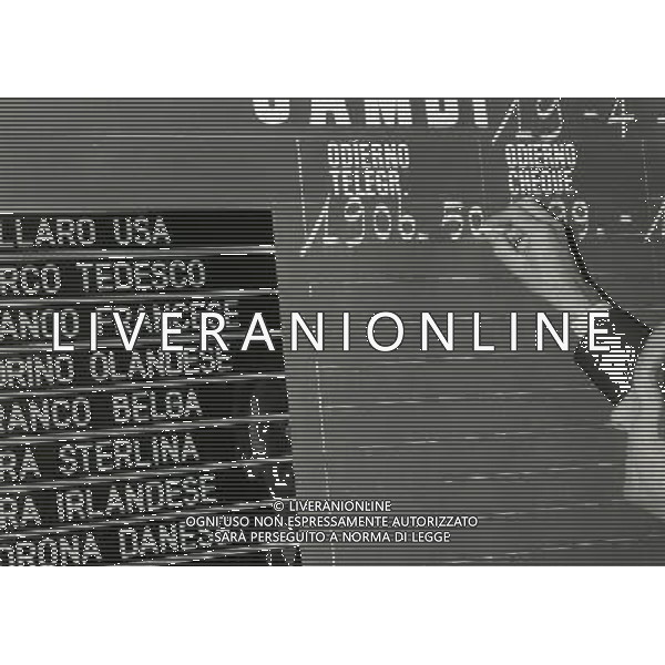 MILANO 19-04-1985 BORSA DI MILANO NELLA FOTO LA BORSA DI MILANO AG ALDO LIVERANI SAS