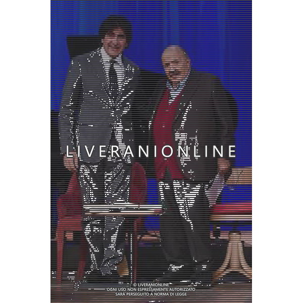 Trasmissione TV \' Maurizio Costanzo Show \' Roma - 17.11.2016 - Studi Mediaset De Paolis - nella foto: Maurizio Costanzo e Alberto Veronesi / Ph. Corradetti - Ag. Aldo Liverani / AGENZIA ALDO LIVERANI SAS
