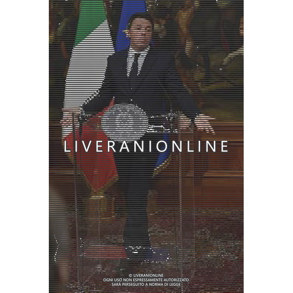 Conferenza stampa sui 1000 giorni di governo - Roma - 18.11.2016 - Palazzo Chigi - nella foto: Matteo Renzi / Ph. Corradetti - AG ALDO LIVERANI SAS / AGENZIA ALDO LIVERANI SAS