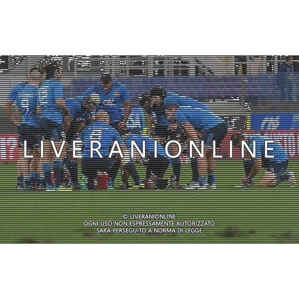 Cariparma Test Match 2016 di Rugby Firenze - 19.11.2016 Italia-Sud Africa Nella Foto:i giocatori italiani preparano lo schema /Ph.Vitez-Ag. Aldo Liverani