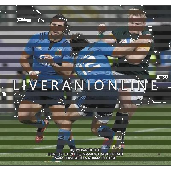 Cariparma Test Match 2016 di Rugby Firenze - 19.11.2016 Italia-Sud Africa Nella Foto:adriaan strauss fermato da andries van shalkwyk e luke mclean /Ph.Vitez-Ag. Aldo Liverani